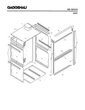 01 - BODY Diagram and Parts List for EB194-610  Bosch Range