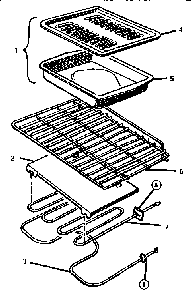 Racks, Elements & Pan Assembly Diagram and Parts List for ESC30CVB  Thermador Range