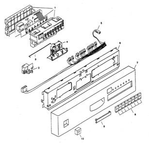 Fascia Panel Diagram and Parts List for SHU6806UC 11 Bosch Dishwasher