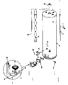 Replacement Parts Diagram and Parts List for 153331470  Kenmore Water Heater