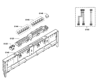 Control Panel Diagram and Parts List for SGX68U55UC A5 Bosch Dishwasher