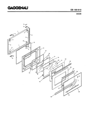 05 - DOOR Diagram and Parts List for EB195-610  Bosch Range