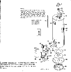 Replacement Parts Diagram and Parts List for 153334470  Kenmore Water Heater