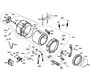 Drum Assy Diagram and Parts List for WFMC5301UC 09 Bosch Washer