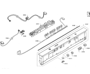 Control Panel Diagram and Parts List for SHX3AR76UC 06 Bosch Dishwasher