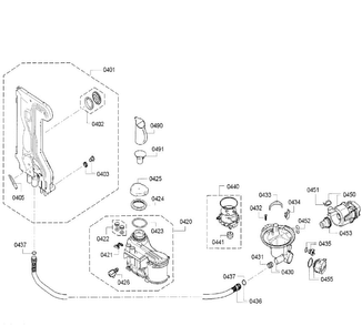 Pump Assy Diagram and Parts List for SPE53U56UC 30 Bosch Dishwasher