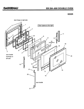 06 - DOOR Diagram and Parts List for EB294-600  Bosch Range