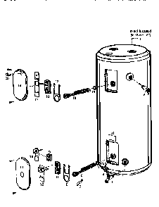 Kenmore Power Miser 8+ Diagram and Parts List for 153325455  Kenmore Water Heater