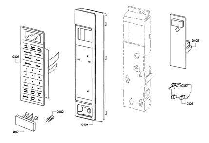 Control Panel Diagram and Parts List for HBL5720UC 03 Bosch Microwave