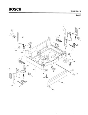 05 - BASE Diagram and Parts List for SHU3016  Bosch Dishwasher