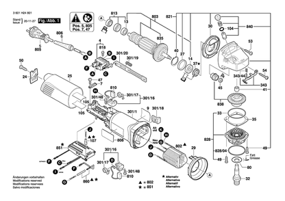 Part Location Diagram of 1600703040 Bosch Tool STRAIN RELIEF