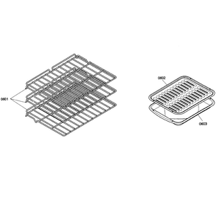 Shelfs Diagram and Parts List for HBN3450UC 03 Bosch Wall Oven