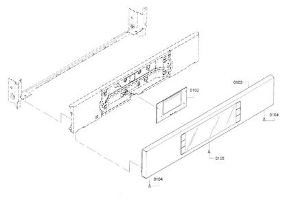 Control Panel Diagram and Parts List for HBLP451RUC 01 Bosch Wall Oven