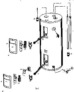 Replacement Parts Diagram and Parts List for 153324660HT  Kenmore Water Heater