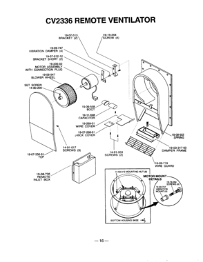 16 - REMOTE VENTILATOR Diagram and Parts List for TMH30S  Bosch Range