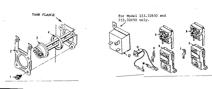 Functional Replacement Parts Diagram and Parts List for 15332490  Kenmore Water Heater