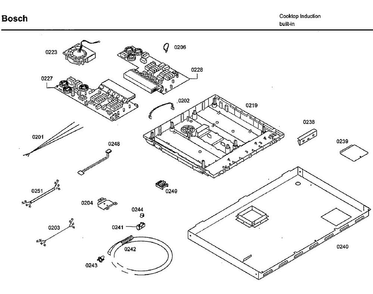 Pcb Asy Diagram and Parts List for NIT8065UC 21 Bosch Cooktop