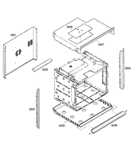Cabinet Assy Diagram and Parts List for HBL8450UC 03 Bosch Wall Oven