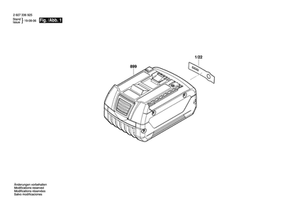 Part Location Diagram of 2607337085 Bosch Battery Pack