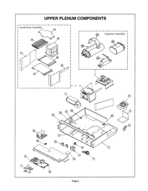 05 - UPPER PLENUM Diagram and Parts List for CJ302UW  Bosch Range