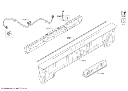 Diagram 1 Diagram and Parts List for SHPM98W75N 10 Bosch Dishwasher