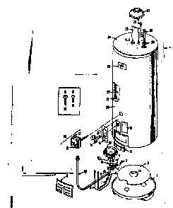 Replacement Parts Diagram and Parts List for 15333261  Kenmore Water Heater