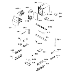 Ice Maker Diagram and Parts List for B26FT70SNS 01 Bosch Refrigerator