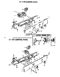 Control Panel Diagram and Parts List for CT127N  Thermador Wall Oven