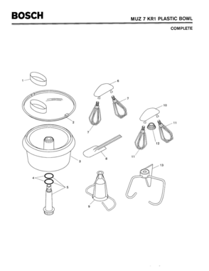 01 - COMPLETE Diagram and Parts List for MUZ7KR1  Bosch Mixer