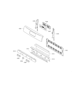Control Panel Diagram and Parts List for HGS3053UC 02 Bosch Range
