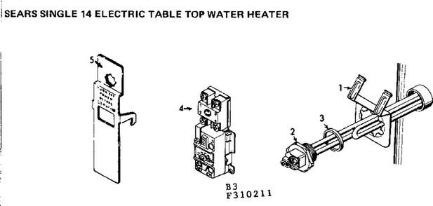Functional Replacement Parts Diagram and Parts List for 153310211  Kenmore Water Heater