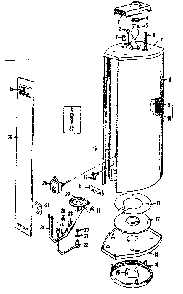 Replacement Parts Diagram and Parts List for 153337450  Kenmore Water Heater