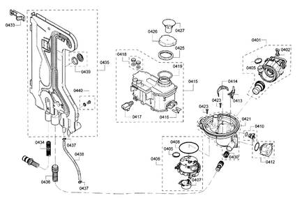Pump Diagram and Parts List for SHE7PT55UC 03 Bosch Dishwasher