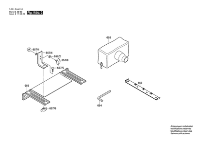 Section 2 Diagram and Parts List for PL1682-2 3601EA4010 Bosch Planer Jointer