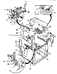 Switches & Additional Parts Diagram and Parts List for CMT231  Thermador Microwave