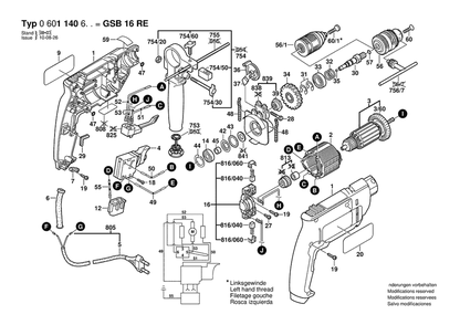Part Location Diagram of 2601118434 Bosch Reference Plate