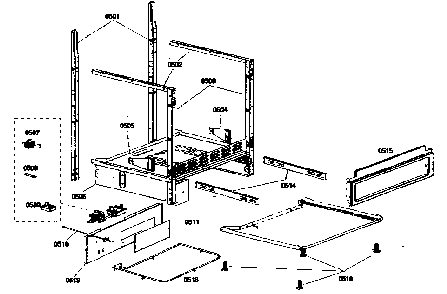 Base Assy Diagram and Parts List for HGS436UC 01 Bosch Range