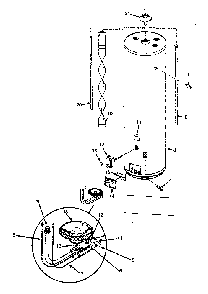 Replacement Parts Diagram and Parts List for 153334573  Kenmore Water Heater