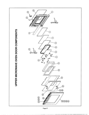 26 - UPPER MICROWAVE OVEN DOOR Diagram and Parts List for CJ302UW  Bosch Range