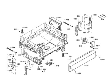 Base Diagram and Parts List for SHX4AP06UC 02 Bosch Dishwasher