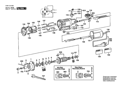 Section 1 Diagram and Parts List for GGS27 0601210034 Bosch Sander Grinder