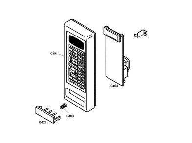 Micro Panel Diagram and Parts List for POM301 02 Thermador Microwave