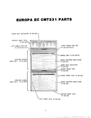 12 - EUROPA EC PARTS Diagram and Parts List for CMT-231  Bosch Range