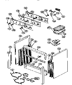 Controls/side Panels Diagram and Parts List for PRSE366  Thermador Range