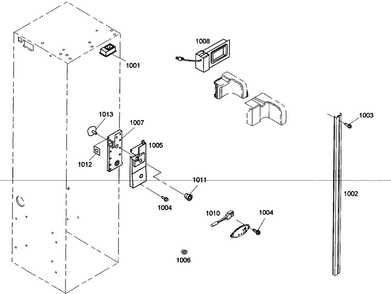Senser Diagram and Parts List for KBUIT4875E01  Thermador Refrigerator