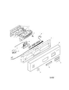 Fascia Panel Diagram and Parts List for SHU4316UC 06 Bosch Dishwasher