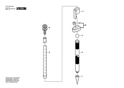 Diagram Diagram and Parts List for 4308TMA F 034 056 402 Bosch Tool Stand & Cart