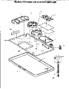 Models Ceh365v-qb And Ceh365v-qw Diagram and Parts List for CEH365Q  Thermador Cooktop