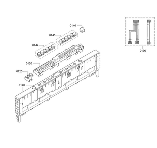 Control Panel Diagram and Parts List for SGX68U55UC 98 Bosch Dishwasher