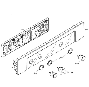 Control Panel Diagram and Parts List for HBN5650UC 02 Bosch Wall Oven